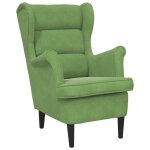 Vidaxl fauteuil vert clair velours