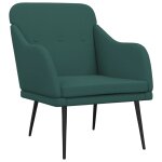 Vidaxl fauteuil vert fonc 63x76x80 cm tissu