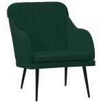 Vidaxl fauteuil vert fonc� 63x76x80 cm velours