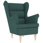 Vidaxl fauteuil vert fonc� 74x84x100 cm tissu
