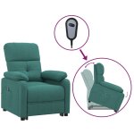 Vidaxl fauteuil vert fonc� tissu