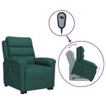 Vidaxl fauteuil vert fonc� tissu