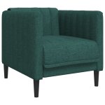 Vidaxl fauteuil vert fonc� tissu