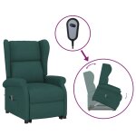 Vidaxl fauteuil vert foncé tissu Vidaxl fauteuil vert foncé tissu