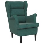 Vidaxl fauteuil vert fonc� velours