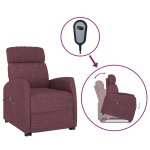 Vidaxl fauteuil violet tissu Vidaxl fauteuil violet tissu