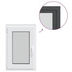 Vidaxl fen�tre de sous - sol��risor�� 50�x�75�cm oscillo - battante din gauche anthracite