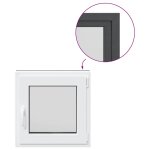 Vidaxl fen�tre de sous - sol��risor�� 50�x�50�cm oscillo - battante din droite anthracite