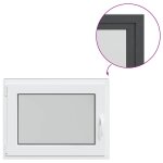 Vidaxl fentre de sous - solrisor 80x50cm oscillo - battante din gauche anthracite