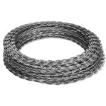 Vidaxl fils barbel�s h�lico�daux rouleaux 2 pcs acier galvanis� 100 m