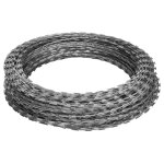 Vidaxl fils barbel�s h�lico�daux rouleaux 2 pcs acier galvanis� 60 m