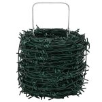 Vidaxl fil de fer barbel� d'enchev�trement rouleau vert 100 m