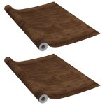 Vidaxl films autoadh�sifs pour meubles 2 pcs ch�ne fonc� 500x90 cm pvc