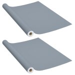 Vidaxl films autoadh�sifs pour meubles 2 pcs gris 500x90 cm pvc