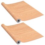 Vidaxl films autoadh�sifs pour portes 2 pcs ahorn 210x90 cm pvc