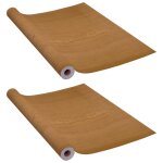 Vidaxl films autoadh�sifs pour portes 2 pcs ch�ne clair 210x90 cm pvc