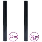 Vidaxl films pour fentre 3 pcs statique dpoli noir pvc