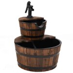 Vidaxl fontaine � eau avec pompe 44, 5x44, 5x58 cm bois de sapin massif