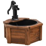 Vidaxl fontaine � eau avec pompe 57x57x53 cm bois de sapin massif