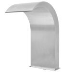 Vidaxl fontaine d'�tang acier inoxydable 45 x 30 x 65 cm argent�