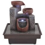 Vidaxl fontaine d'intrieur avec lampe led polyrsine