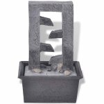 Vidaxl fontaine d'int�rieur avec lumi�re led poly - r�sine