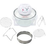 Vidaxl four à convection halogène avec bague d'extension 1400 w 17 l Vidaxl four à convection halogène avec bague d'extension 1400 w 17 l