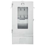 Vidaxl fumoir � four � barbecue avec table acier galvanis�