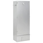 Vidaxl fumoir � four � barbecue avec table acier galvanis�