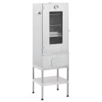 Vidaxl fumoir � four � barbecue avec table acier galvanis�