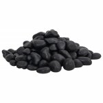 Vidaxl galets polis 10 kg noir 2 - 5 cm