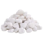Vidaxl galets polis 25 kg blanc 2 - 5 cm