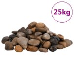 Vidaxl galets polis 25 kg multicolores 2 - 5 cm