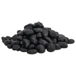 Vidaxl galets polis 25 kg noir 2 - 5 cm