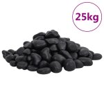 Vidaxl galets polis 25 kg noir 2 - 5 cm Vidaxl galets polis 25 kg noir 2 - 5 cm