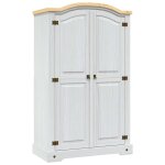 Vidaxl garde - robe avec 2 portes gamme corona pin mexicain blanc