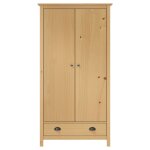 Vidaxl garde - robe � 2 portes hill 89x50x170 cm bois de pin solide