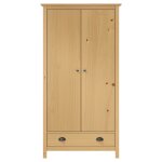 Vidaxl garde - robe � 2 portes hill 89x50x170 cm bois de pin solide