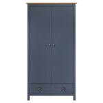 Vidaxl garde - robe à 2 portes hill gris 89x50x170cm bois de pin solide Vidaxl garde - robe à 2 portes hill gris 89x50x170cm bois de pin solide