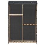 Vidaxl garde - robe � 3 niveaux gris 110 x 40 x 170 cm tissu