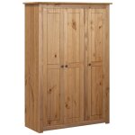 Vidaxl garde - robe à 3 portes 118x50x171, 5 cm pin assortiment panama Vidaxl garde - robe à 3 portes 118x50x171, 5 cm pin assortiment panama