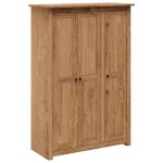 Vidaxl garde - robe � 3 portes 118x50x171, 5 cm pin assortiment panama