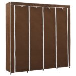 Vidaxl garde - robe avec 4 compartiments marron 175x45x170 cm