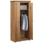 Vidaxl garde - robe 80x50x171, 5 cm pin massif assortiment panama