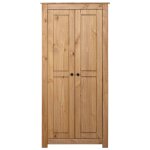 Vidaxl garde - robe 80x50x171, 5 cm pin massif assortiment panama
