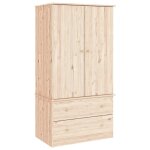Vidaxl garde - robe alta 90x55x170 cm bois massif de pin