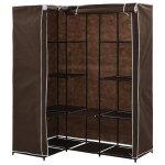 Vidaxl garde - robe d'angle marron 130x87x169 cm