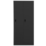 Vidaxl garde - robe anthracite 80x50x180 cm acier