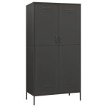 Vidaxl garde - robe anthracite 90x50x180 cm acier