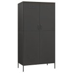 Vidaxl garde - robe anthracite 90x50x180 cm acier
